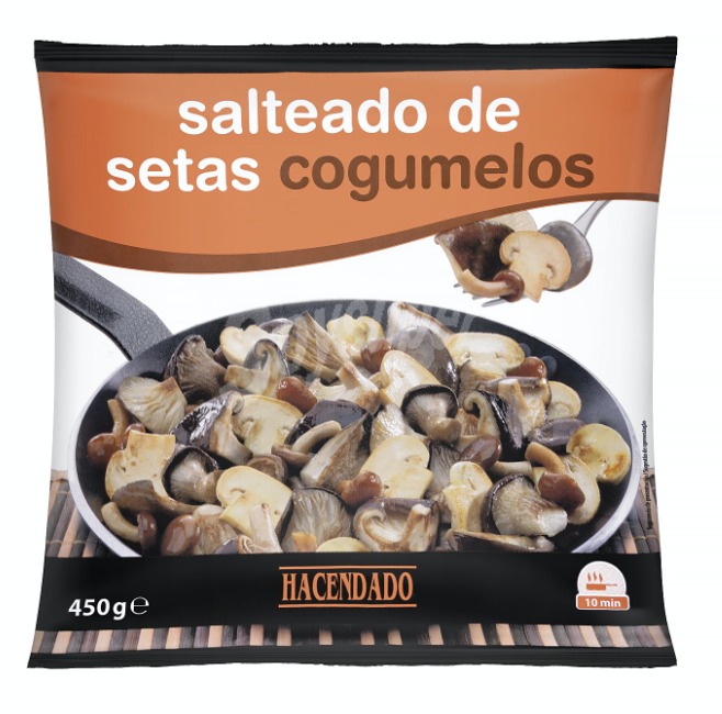 SALTEADO DE SETAS CON LONGANIZA DE PAVO Y BONIATO PARA MICROONDAS